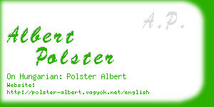 albert polster business card